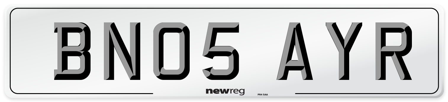 BN05 AYR Number Plate from New Reg